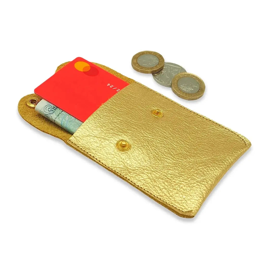 Itty Bitty Leather Coin Pouch - Gold