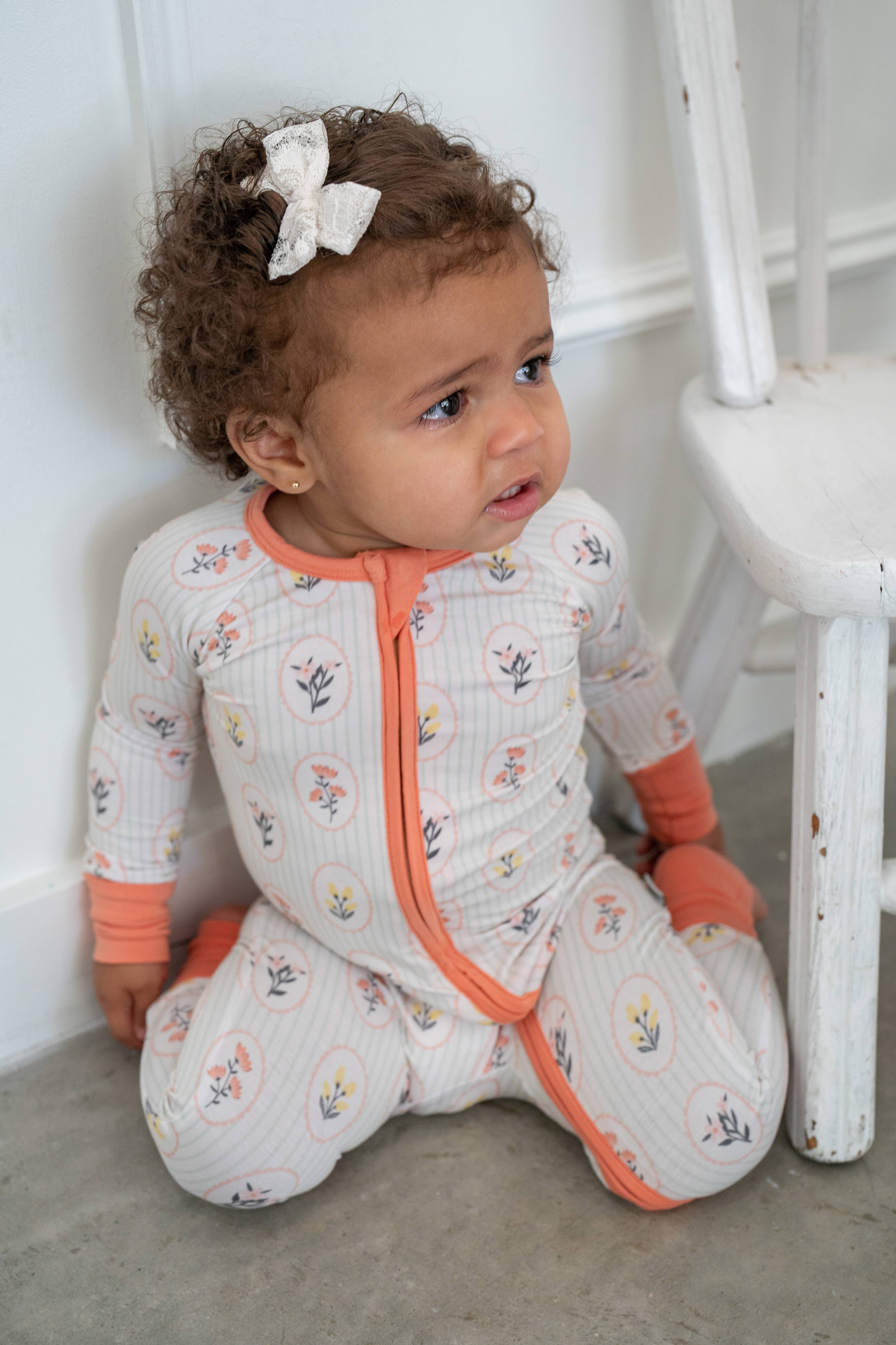 Boosh Baby Bamboo Convertible Romper - Floral Cottage