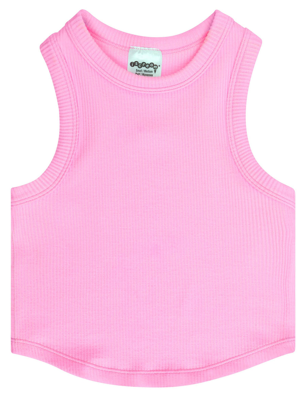 Iscream - Ribbed Cropped Racer Back Top - Rose