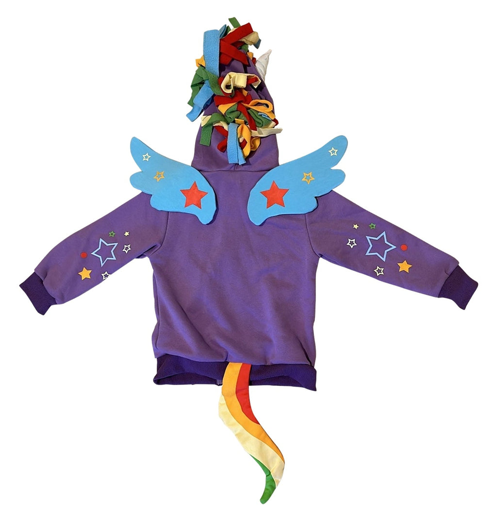 3D Hoodie - Purple Rainbow Unicorn (Final Sale)