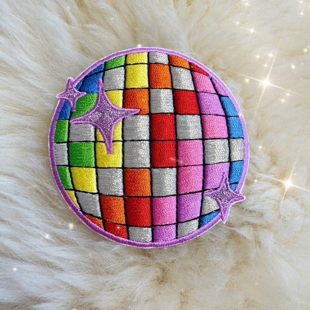 Wildflower + Co. Patch - Rainbow Disco Ball