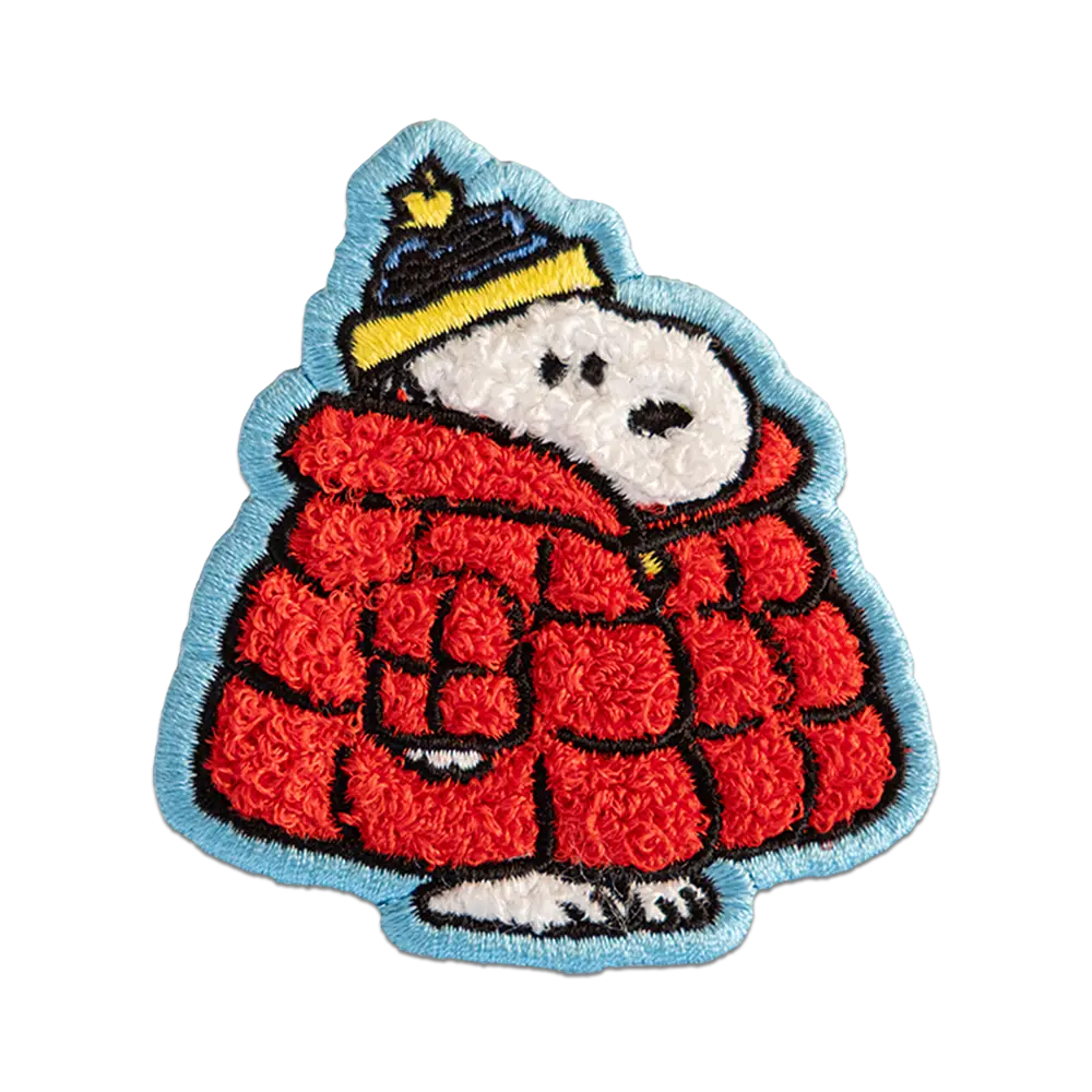 Chenille Iron-On Patch - Snoopy Puffer Coat