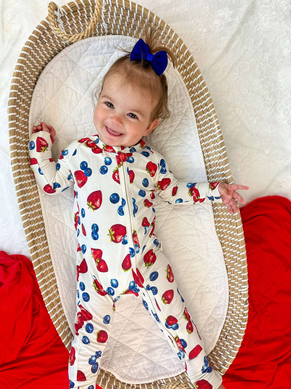 Little Joy Co. Bamboo Zippy Romper - Berry Sweet