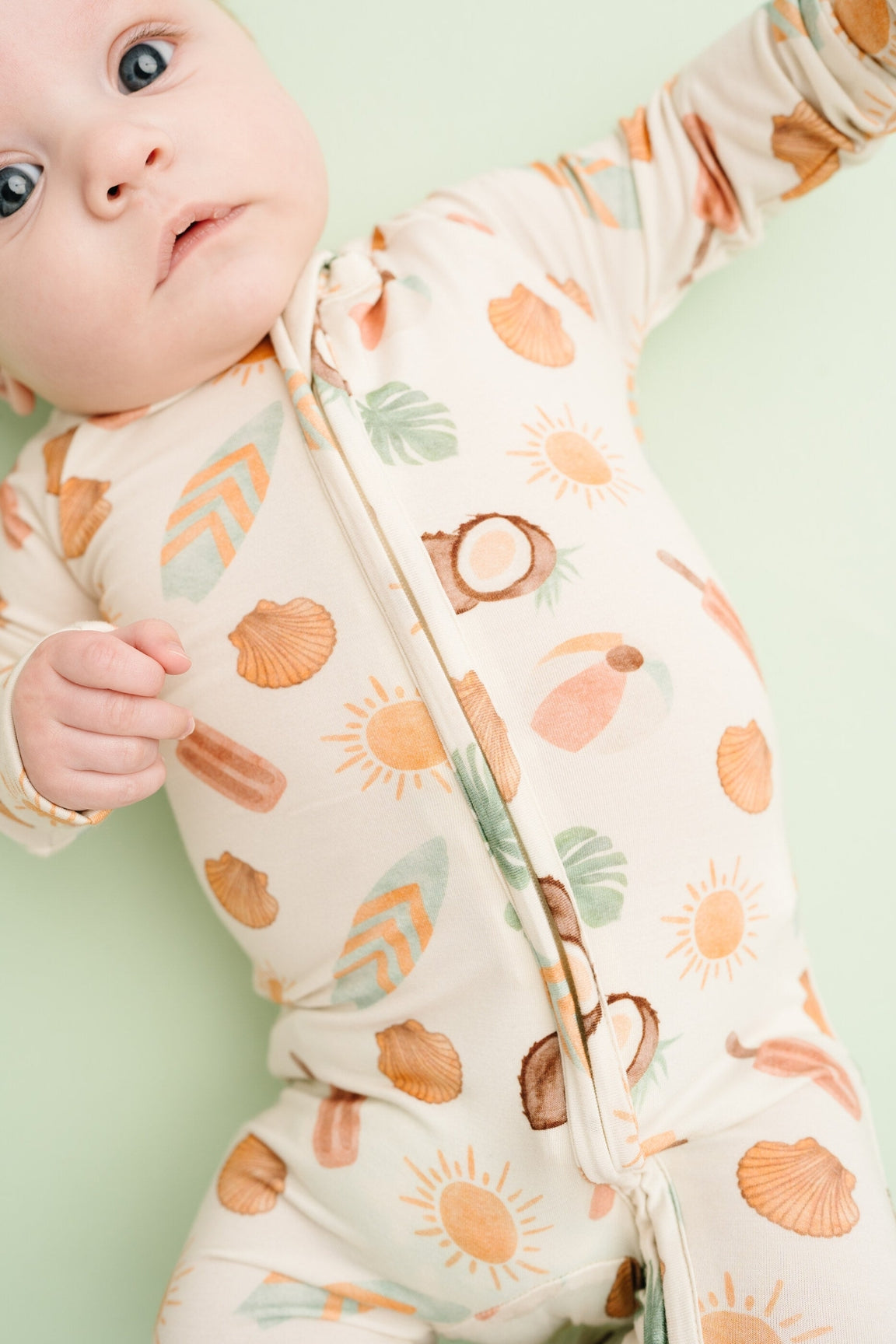 Little One Shop Bamboo Convertible Romper - Seaside Stroll