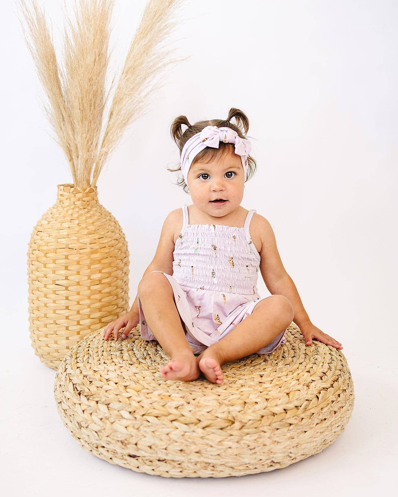 ava + oliver Ruffle Romper - Surfer Girls
