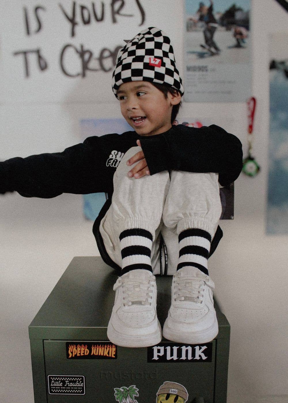 Little Trouble - Crew Socks - Striped