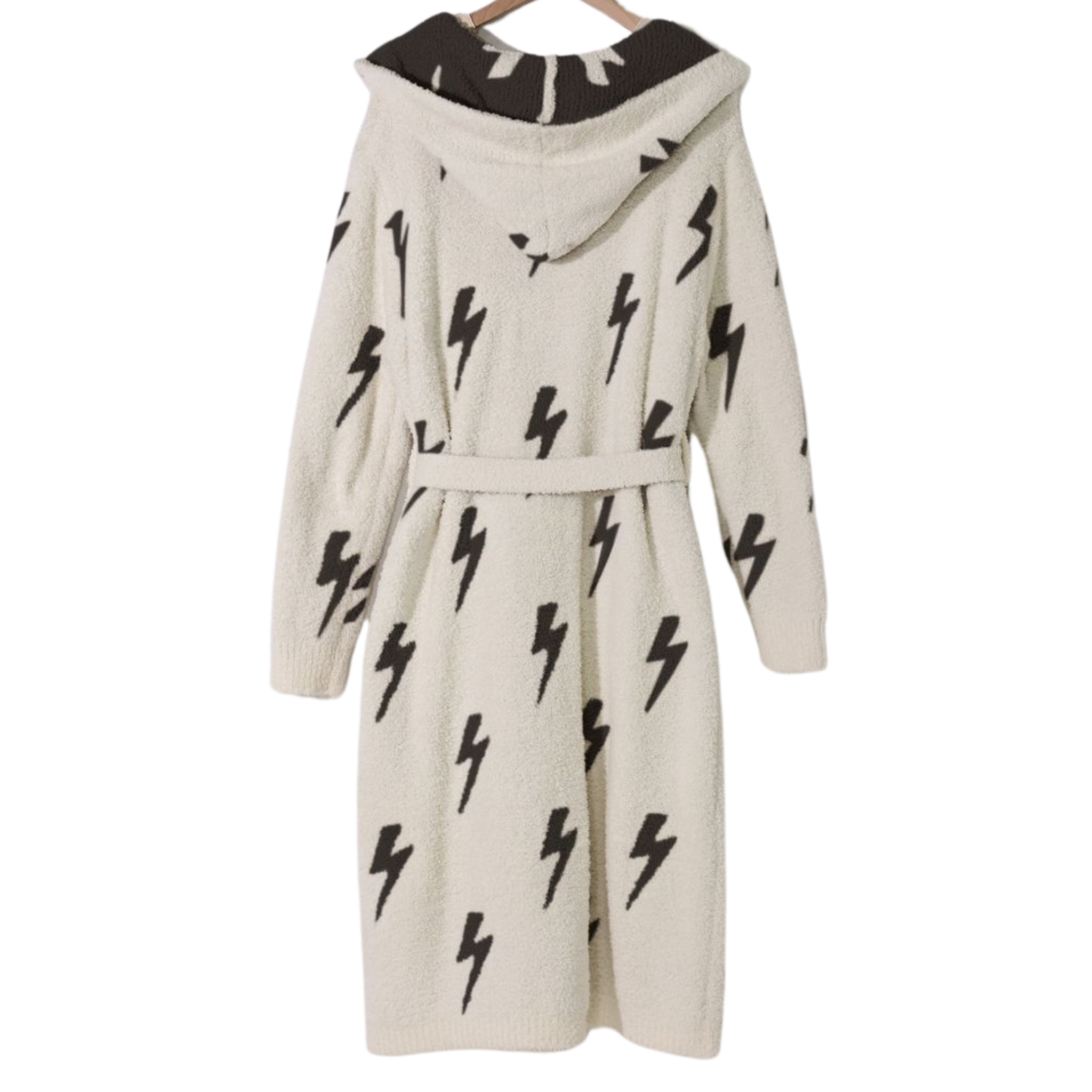 Local Beach Luxe Robe - Lightning Bolt (Sand/Cream)