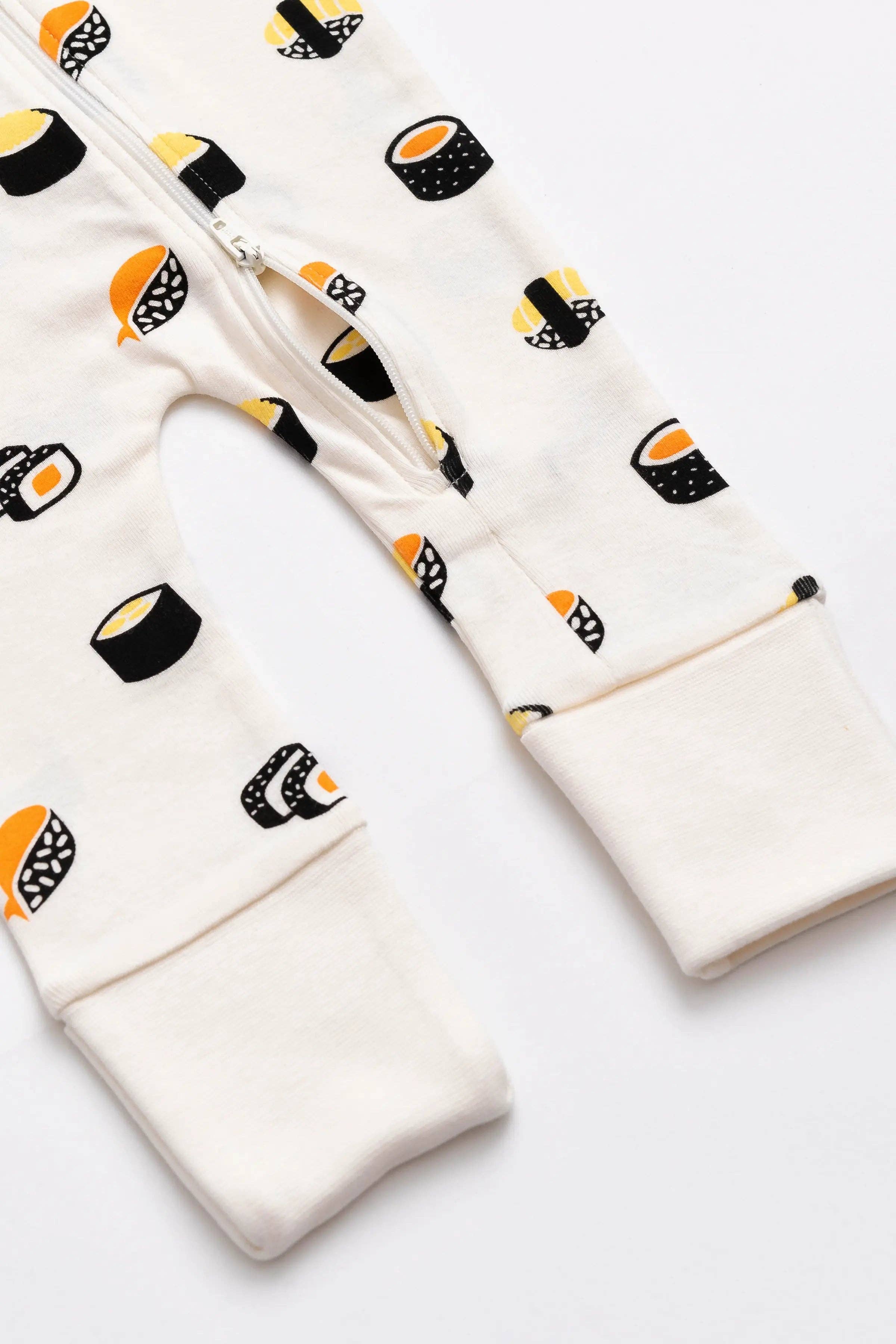 Monica + Andy Zip Romper - Sushi Rolls