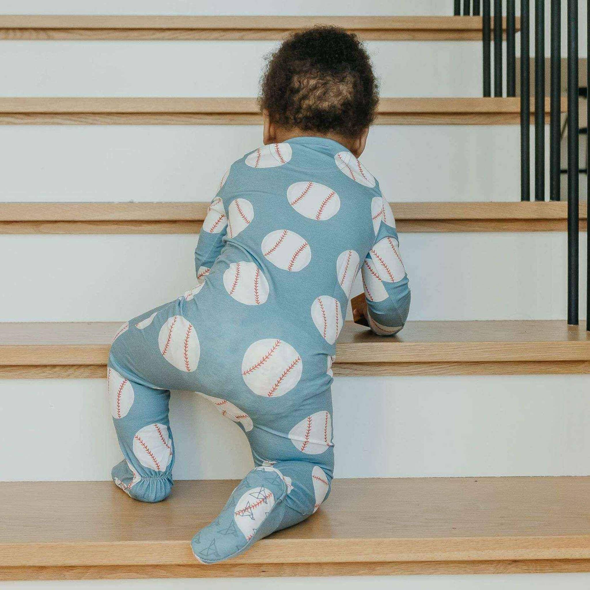 Copper Pearl Zip-Up Footie Pajama - Slugger