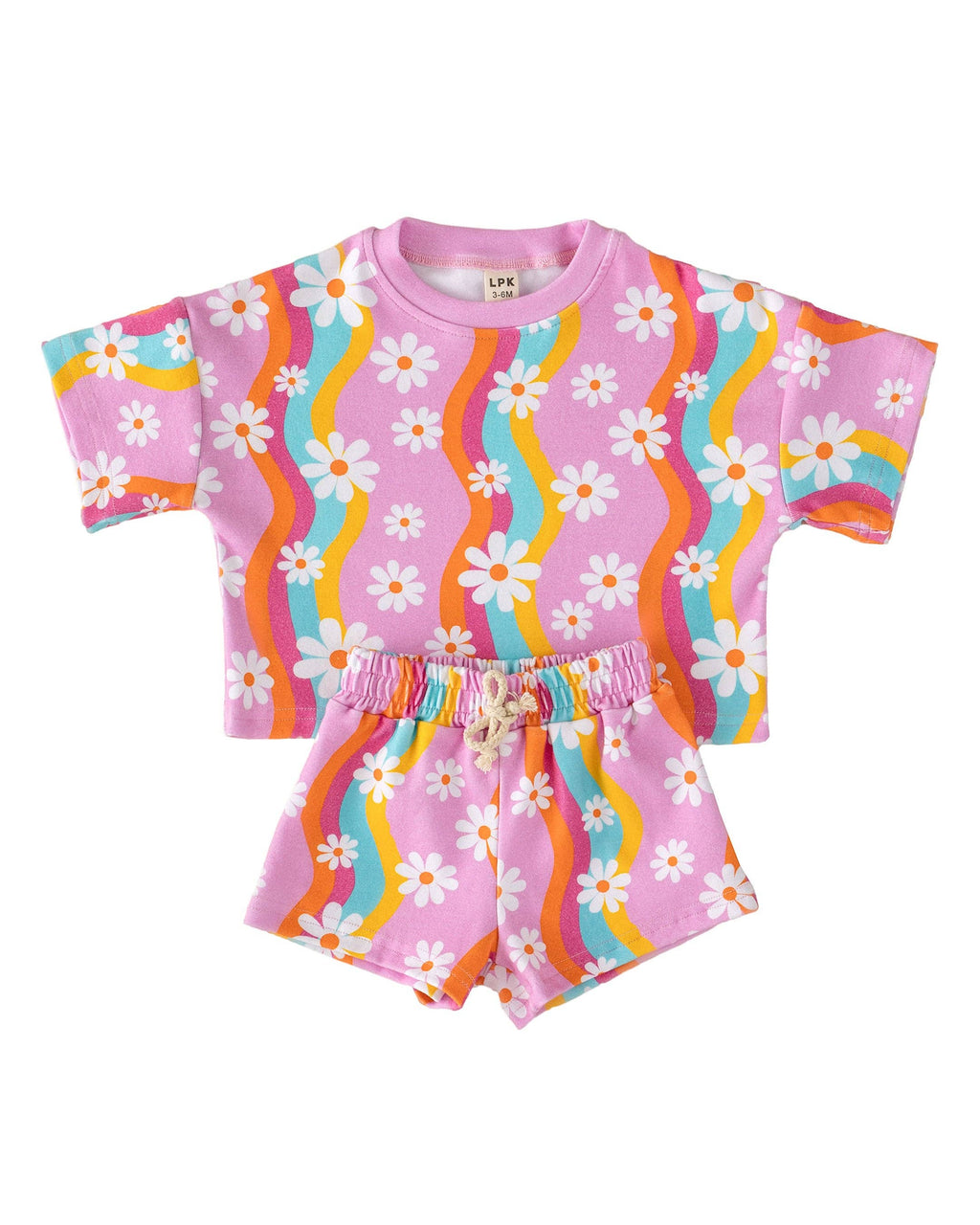 Lucky Panda Kids Shorts Set - Groovy Daisy