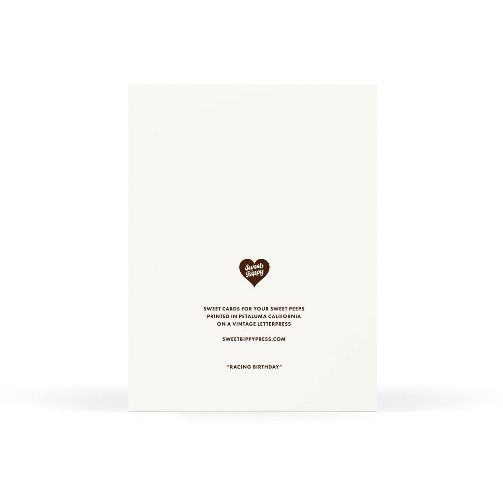 Sweet Bippy Press - Racing Birthday Greeting Card