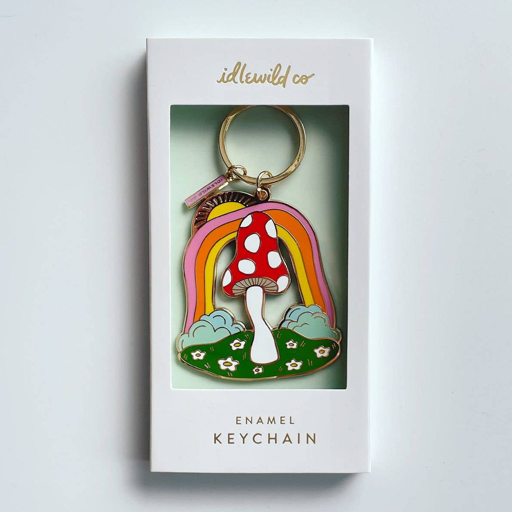 Idlewild Co. Enamel Keychain - Magic Mushroom