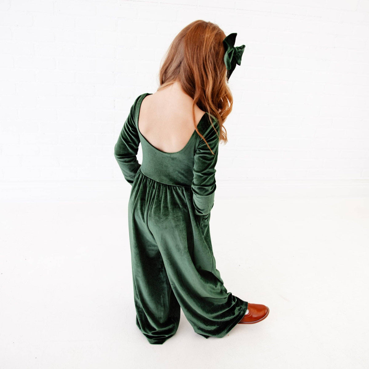 Dreamiere Leggy Romper - Juniper Velour (Green)