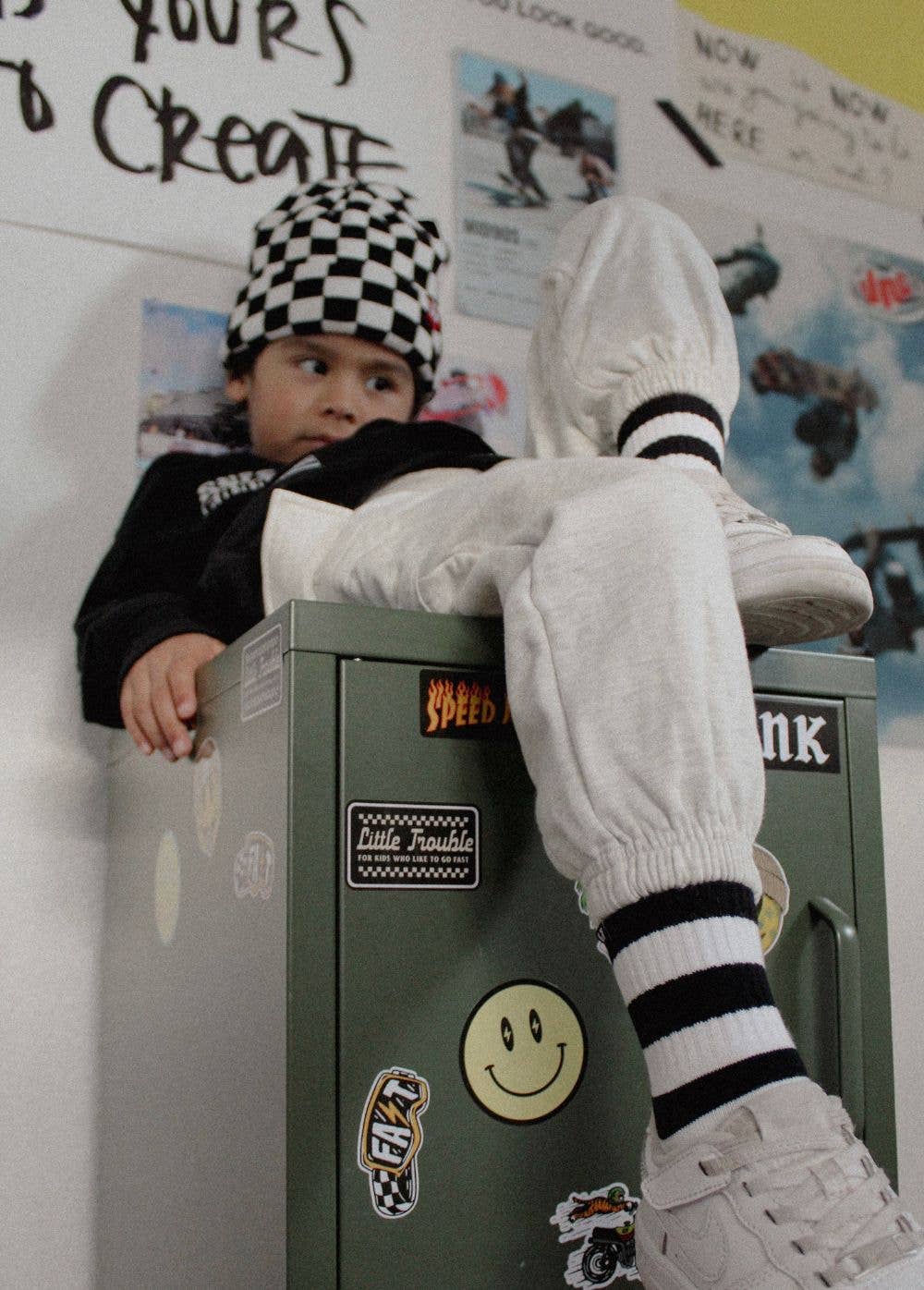 Little Trouble - Crew Socks - Striped