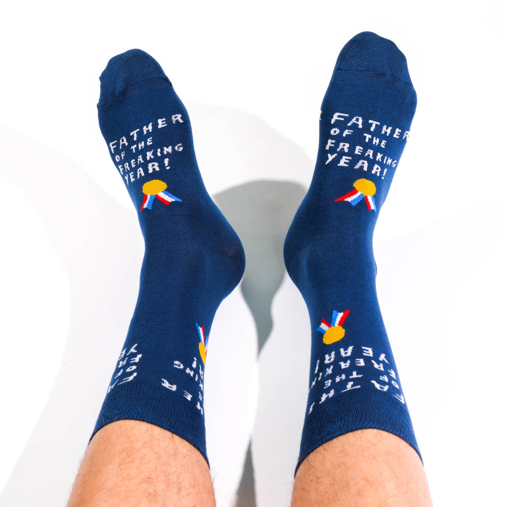 Yellow Owl Workshop Crew Socks - Father of the Year