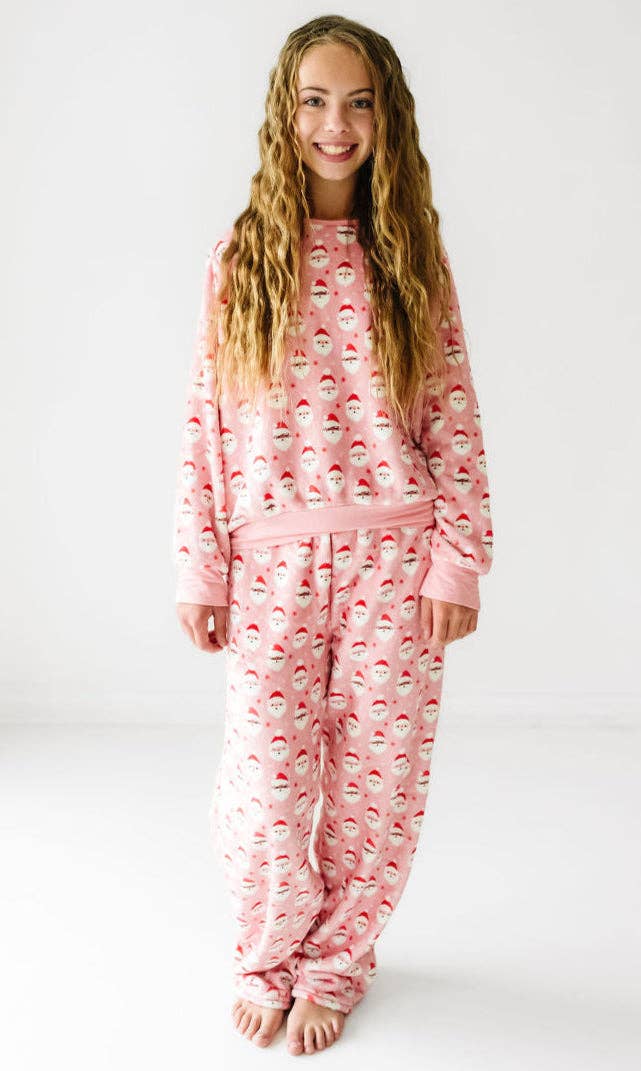 Macaron + Me - Stretch Plush Pants - Vintage Santa Pink (Final Sale)