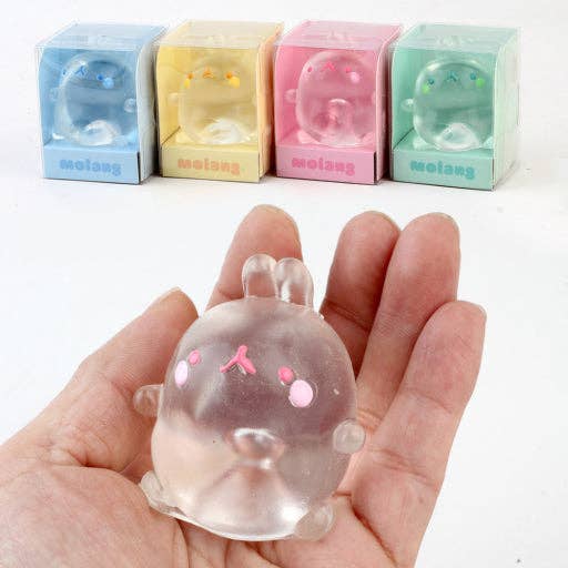 K-Wonderland - Molang Clear Mochi Squishy Figure Fidget Toy