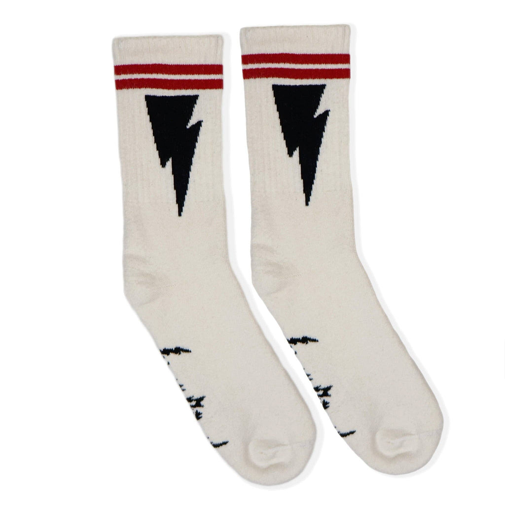 SOCCO Socks - Mike Vallely Lightning Bolt (White)
