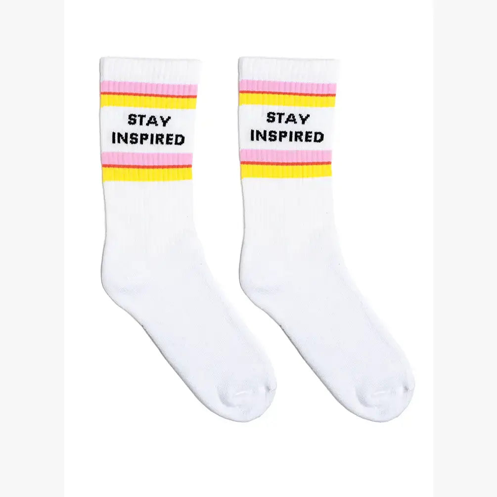 Living Royal Crew Socks - "Stay Inspired"