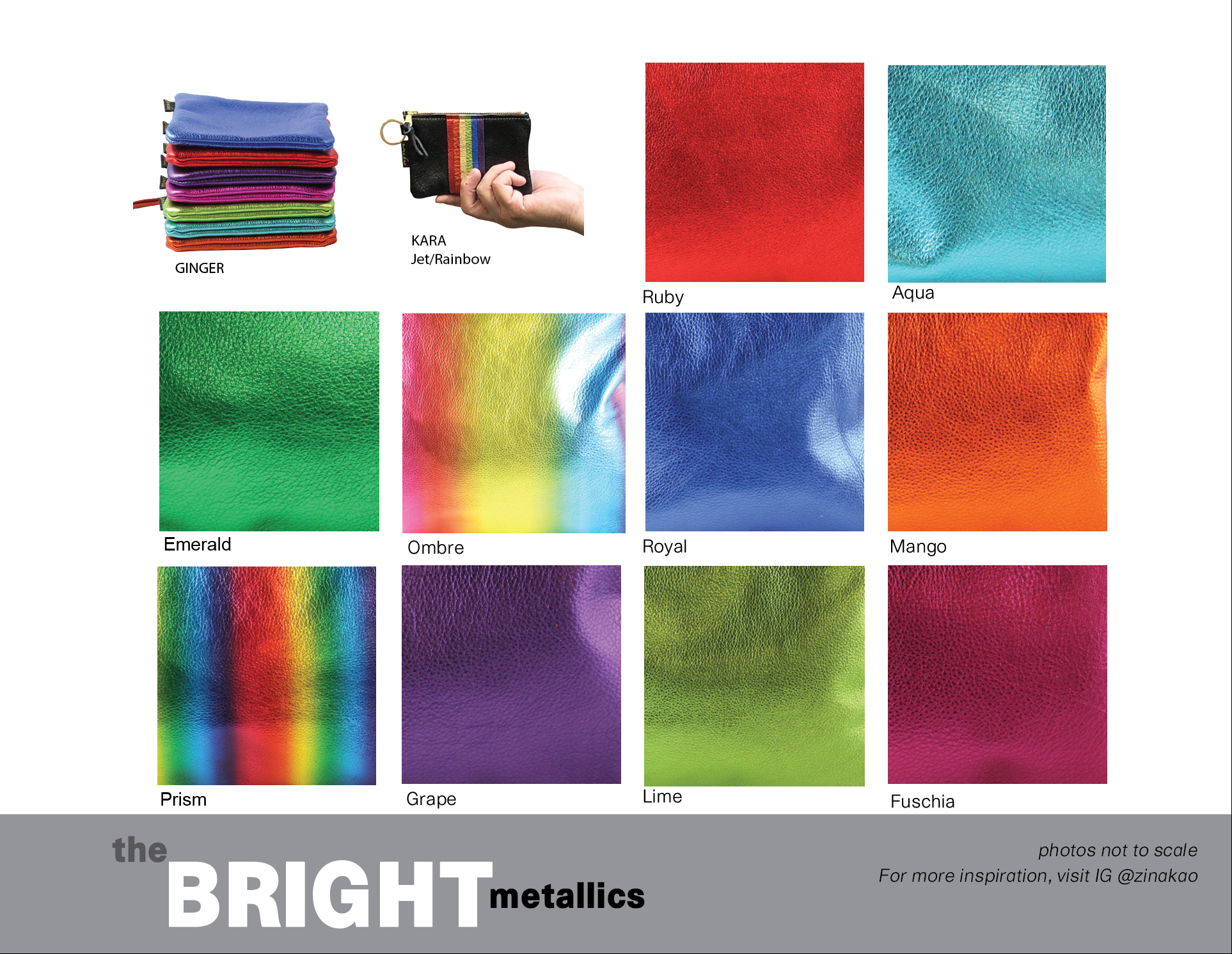 Zina Kao - Metallic Leather Keychains