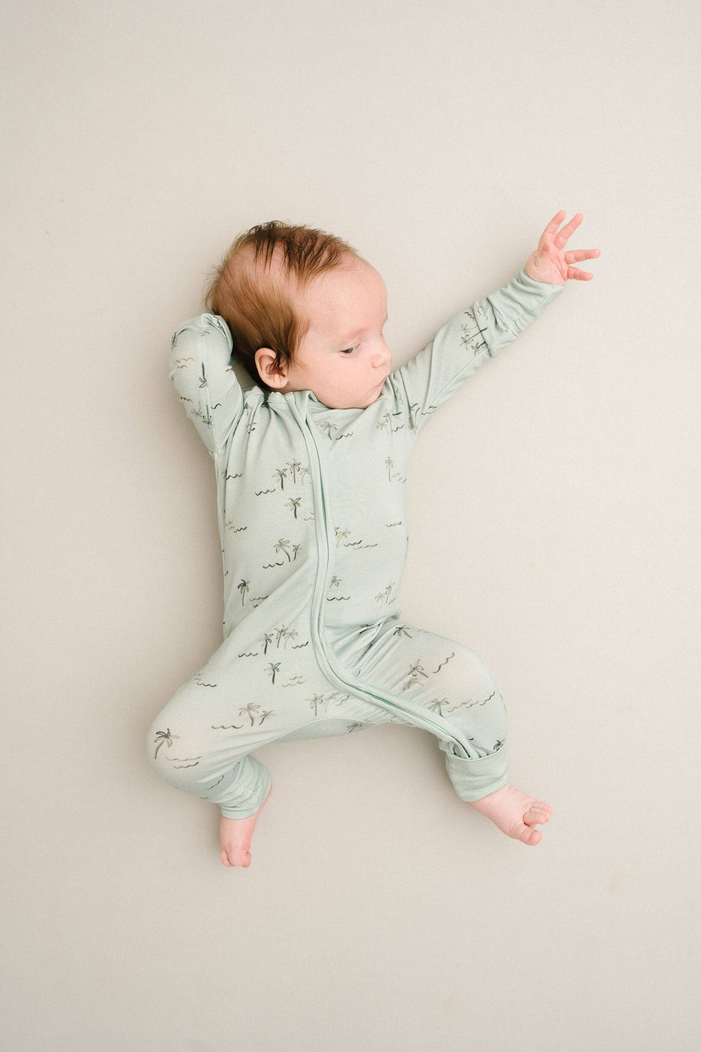 Little One Shop Bamboo Convertible Romper - Palm Breeze