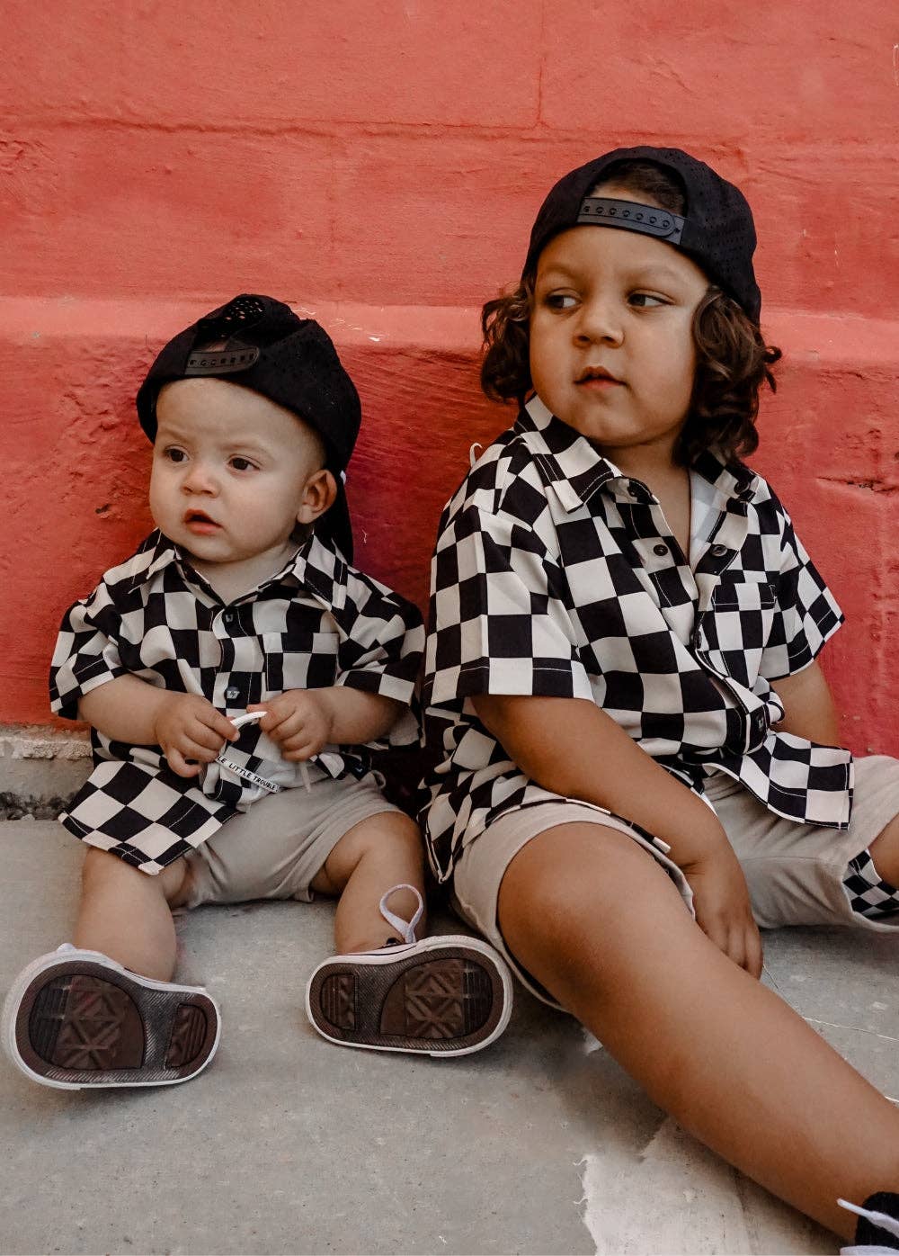 Little Trouble - Checker Button-Up Shirt