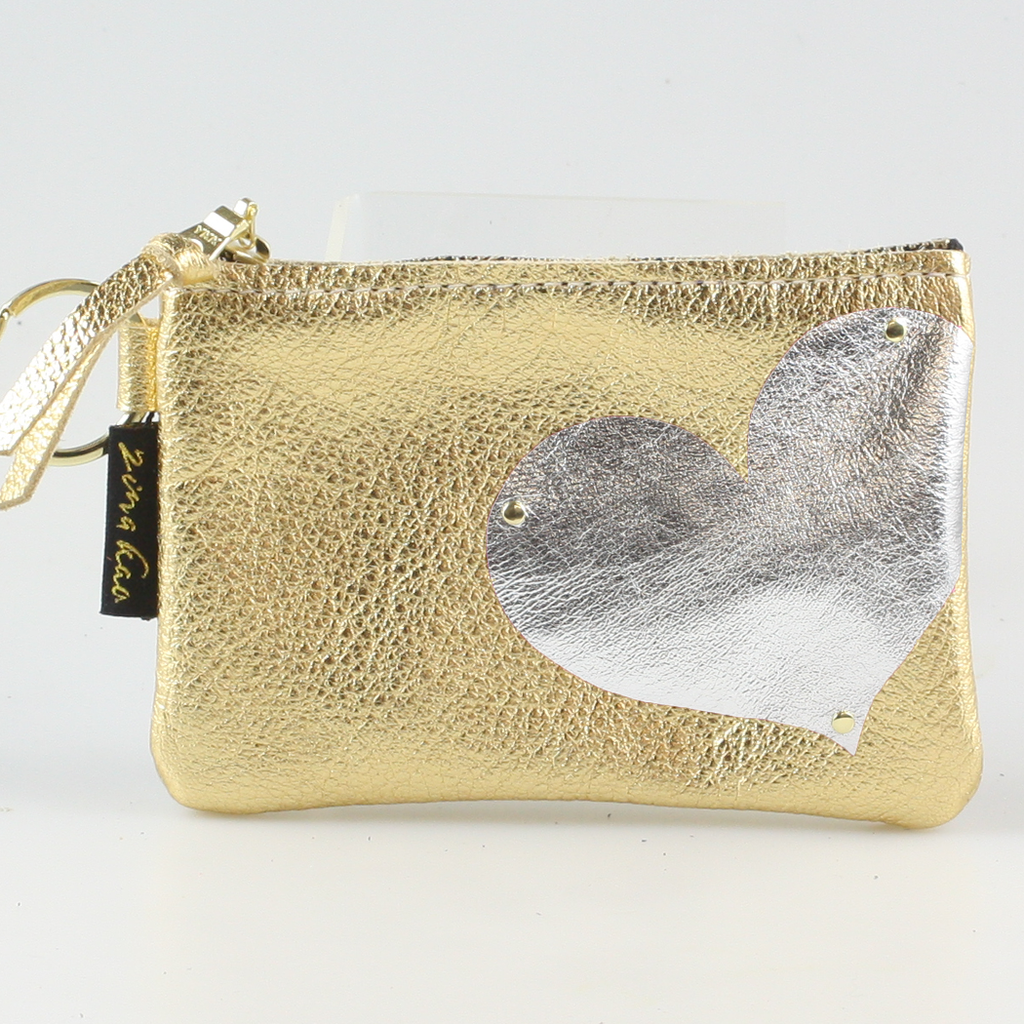 Zina Kao - The Kara Wallet: Side Heart Applique