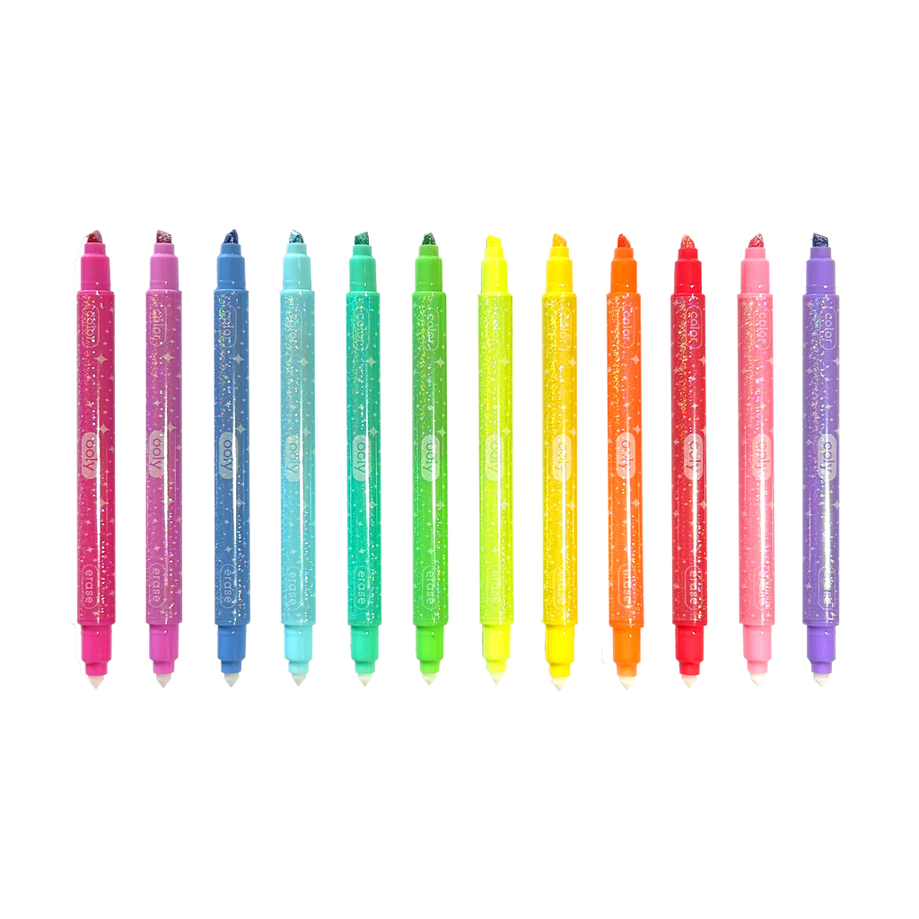 OOLY - Make no Mistake!: Glittery Erasable Markers