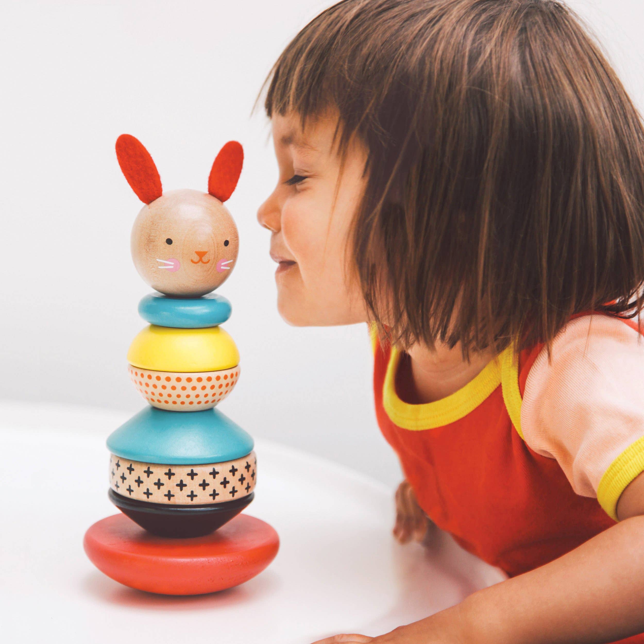 Chronicle Books - Wooden Rabbit Stacker Toy
