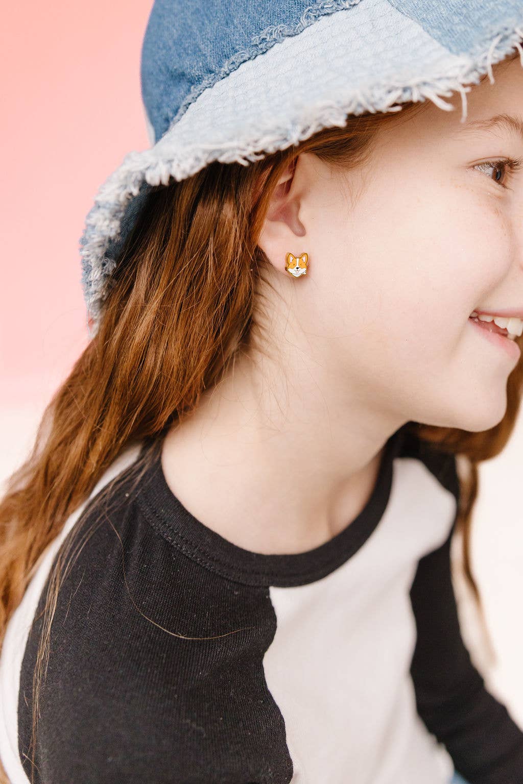 Desert Peach - Corgi Stud Earrings