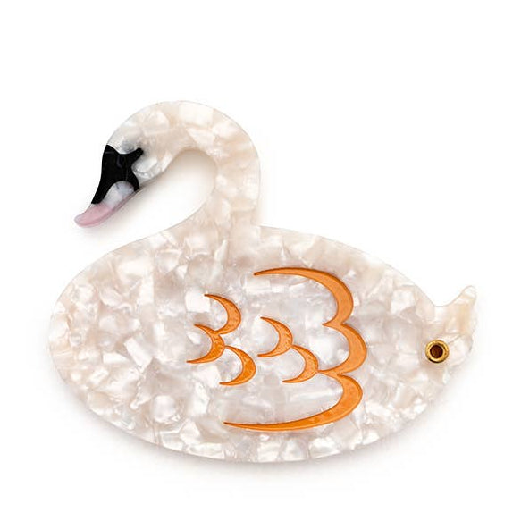 Living Royal Compact Mirror - Swan