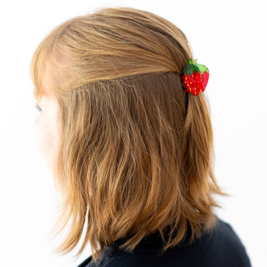 Jenny Lemons Hair Claw Clip - Mini Red Strawberry