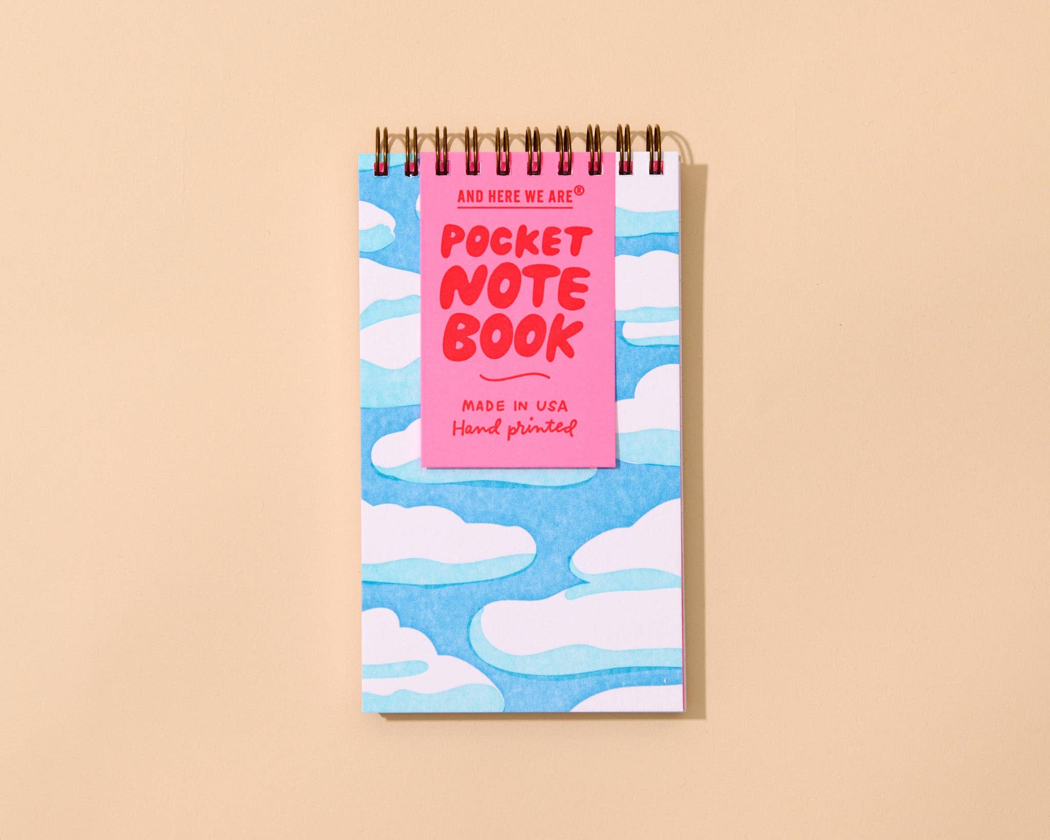 And Here We Are Spiral Notebook - Sky and Clouds