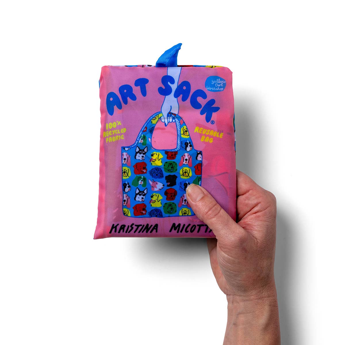 Yellow Owl Workshop Tote Bag - Dogs Art Sack® by Kristina Micotti