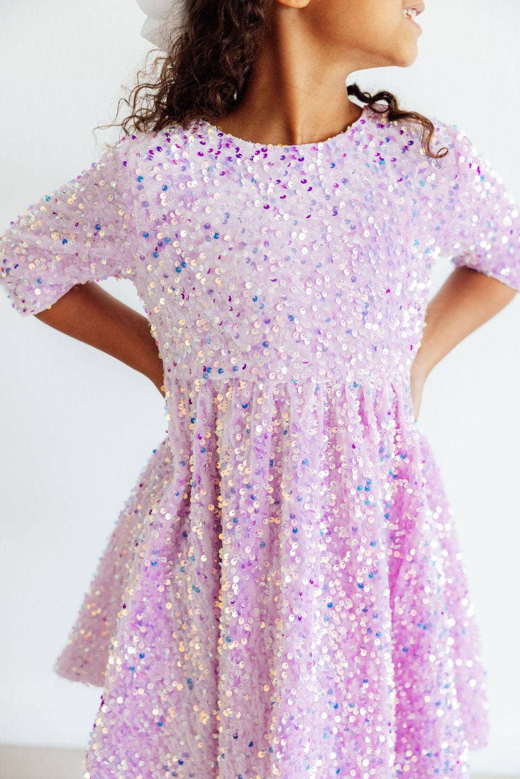 Mila & Rose - Lilac Velvet Sequin Dress