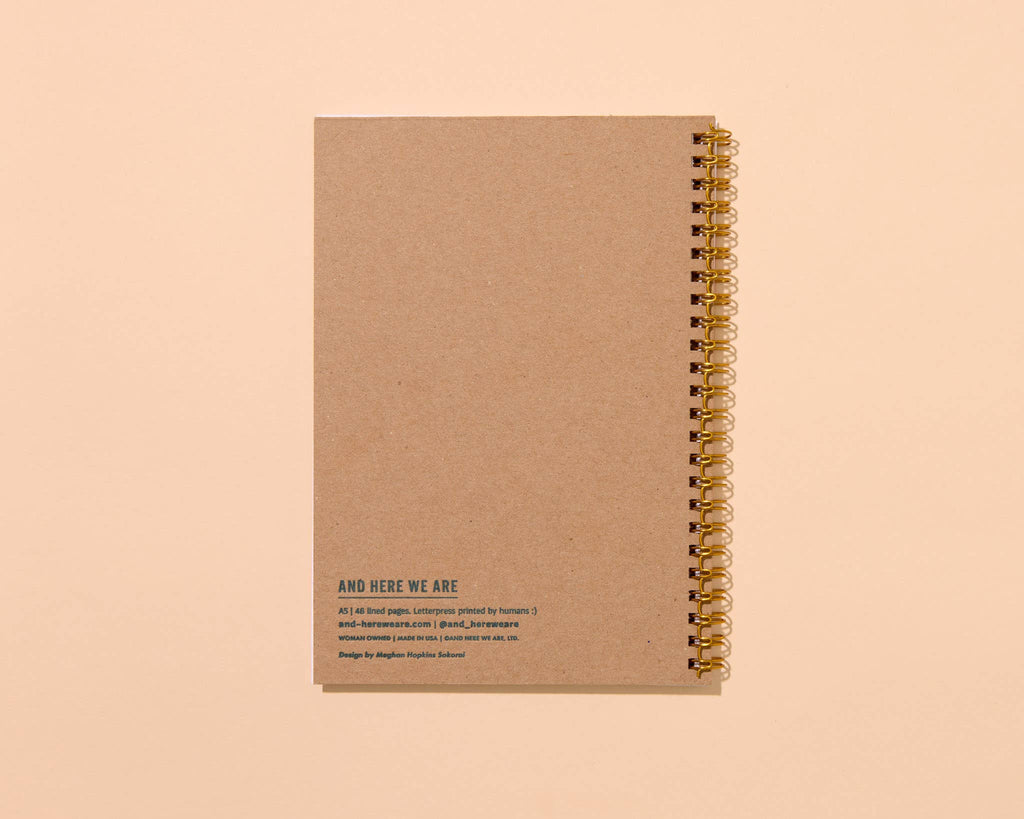 And Here We Are Spiral Notebook - Shell Pattern