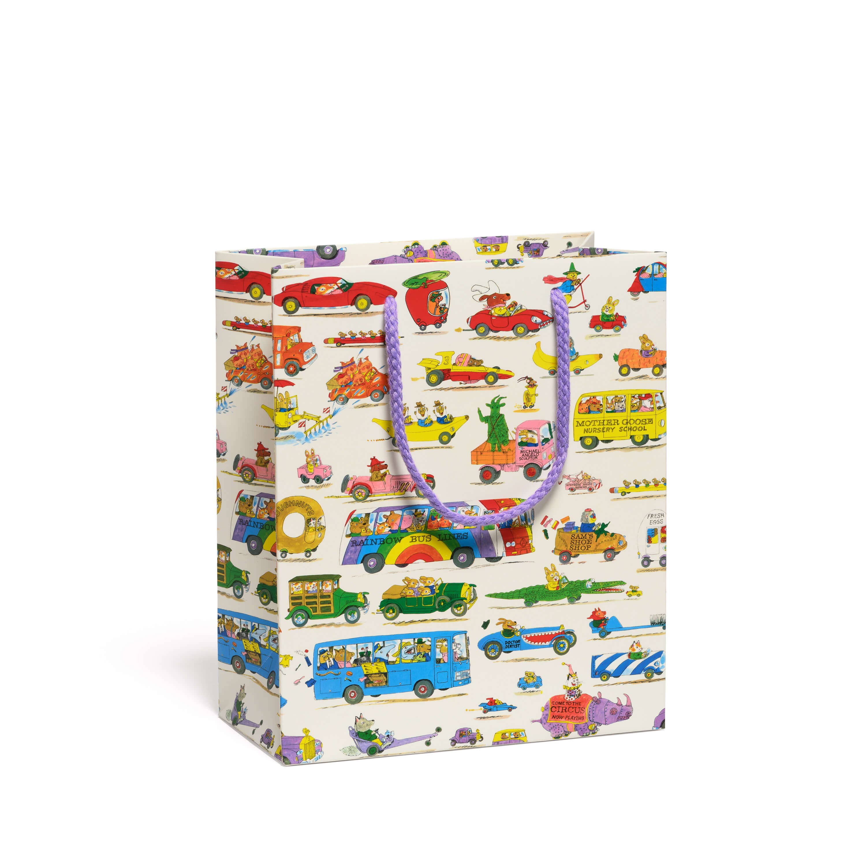Red Cap Cards - Richard Scarry Busytown Cars Gift Bag (Medium)