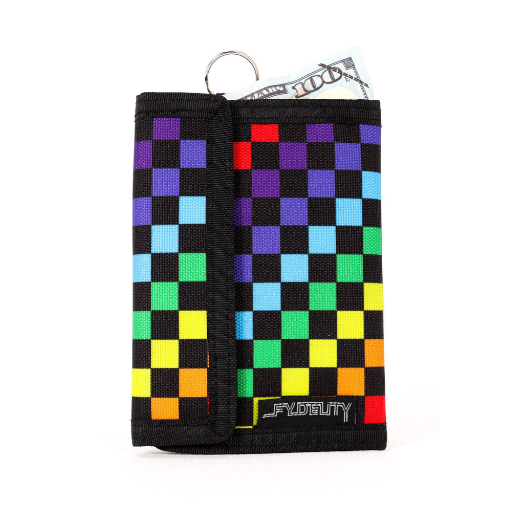 Fydelity - RFID Bifold Wallet (Rainbow Check)
