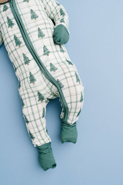 Little One Shop Bamboo Convertible Romper - Tree Farm (Final Sale)
