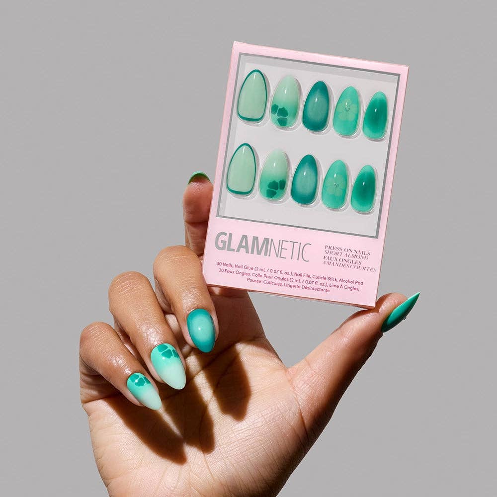 Glamnetic Press On Nails - Siren Green