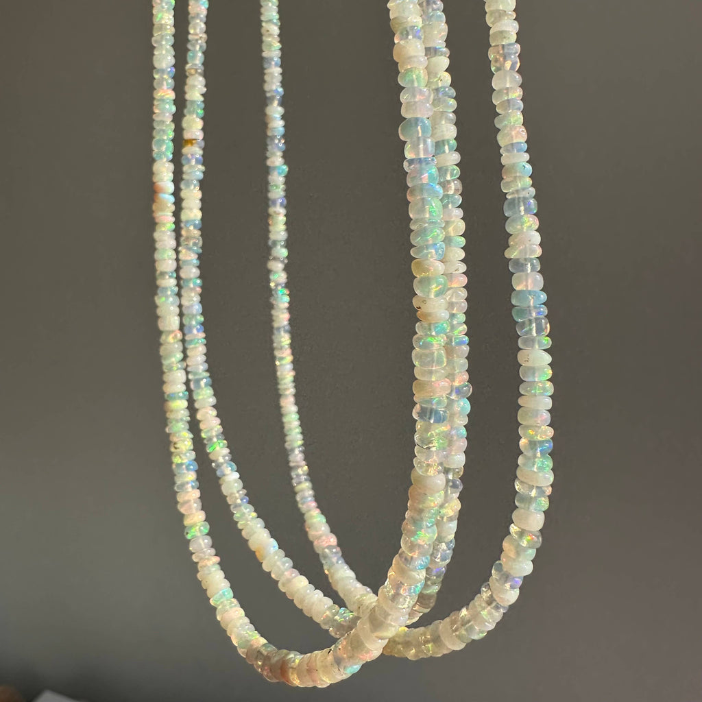 Anokhi Green Handmade Gemstone Necklace - Summer White Opal
