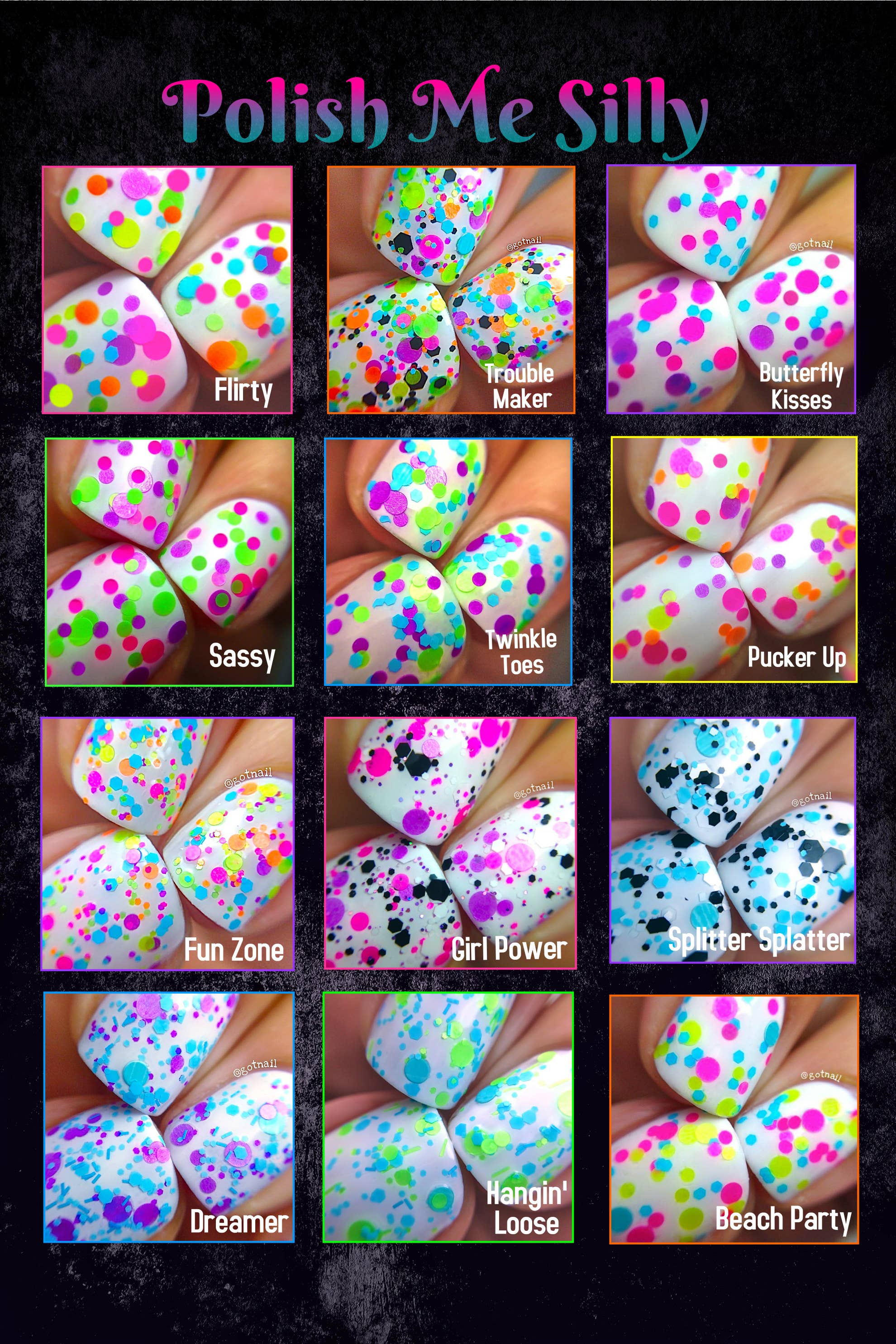 Polish Me Silly Nail Polish - Flirty (Polka Dot)