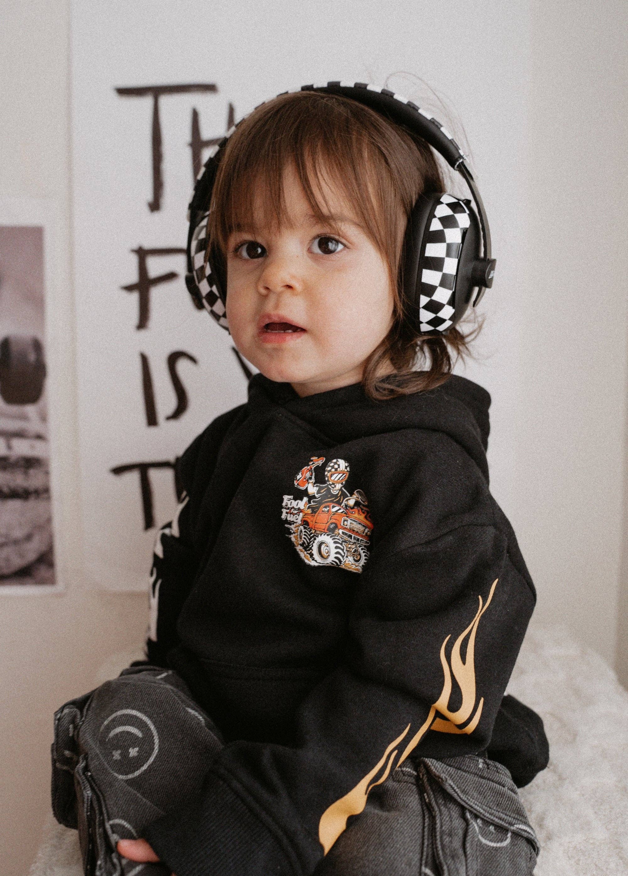 Little Trouble - 2-in-1 Baby/Toddler Hearing Protection - Checker