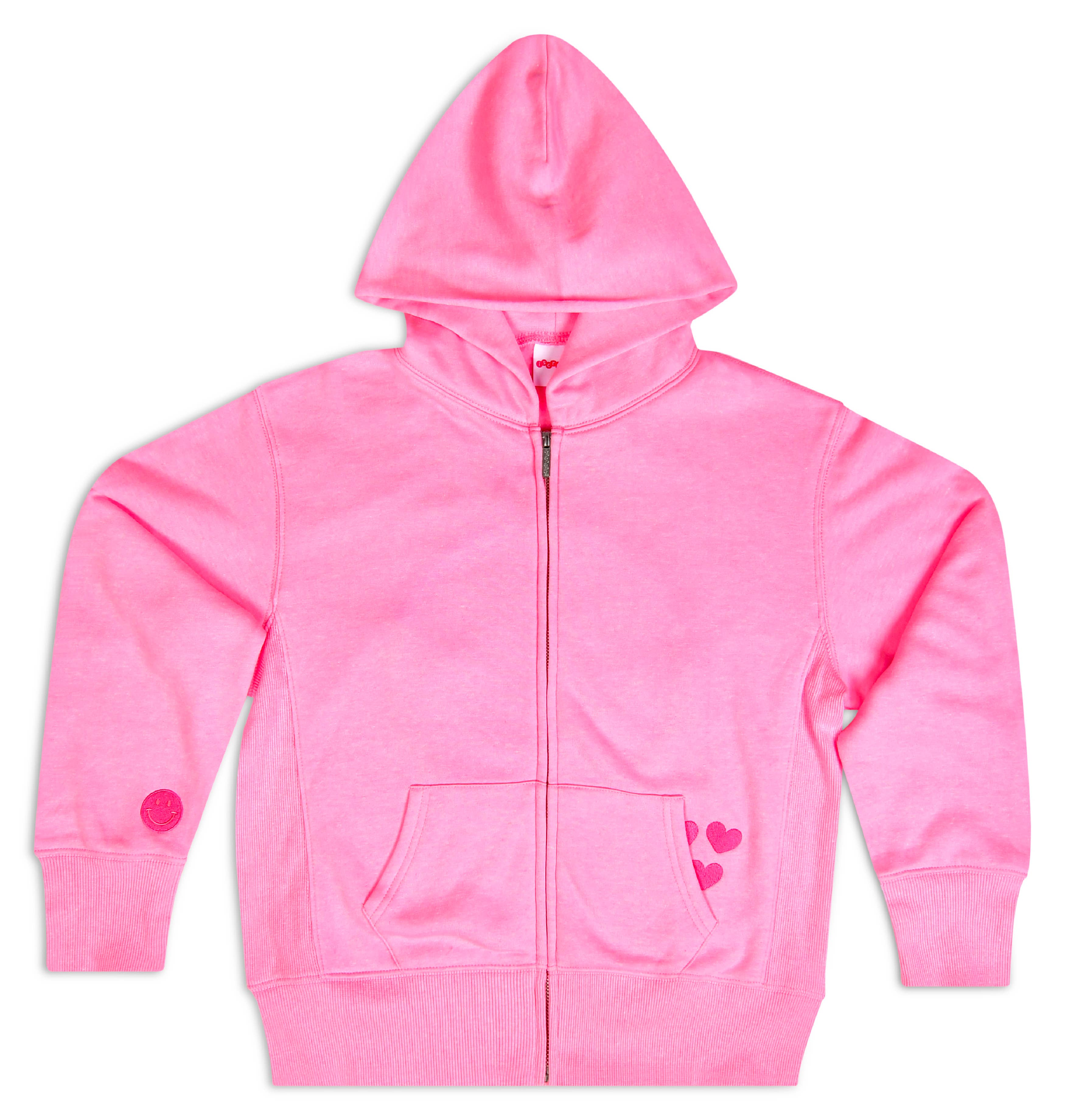 Iscream Hooded Sweatshirt - Hot Pink Smile