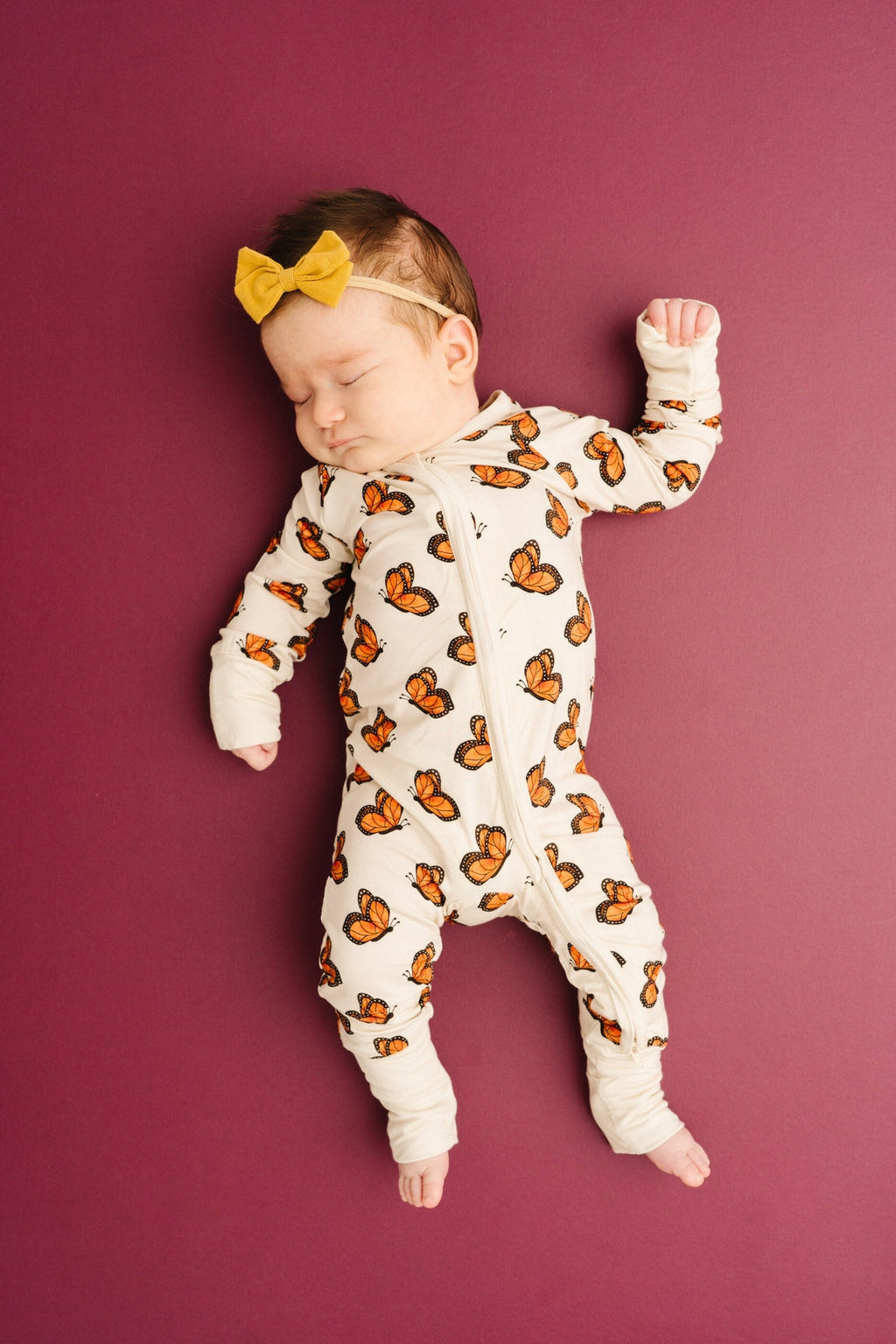 Little One Shop Bamboo Convertible Romper - Butterfly Breeze