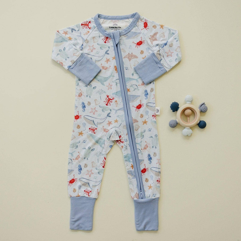 Little Joy Co. Modal Zippy Romper - Coastal Cutie