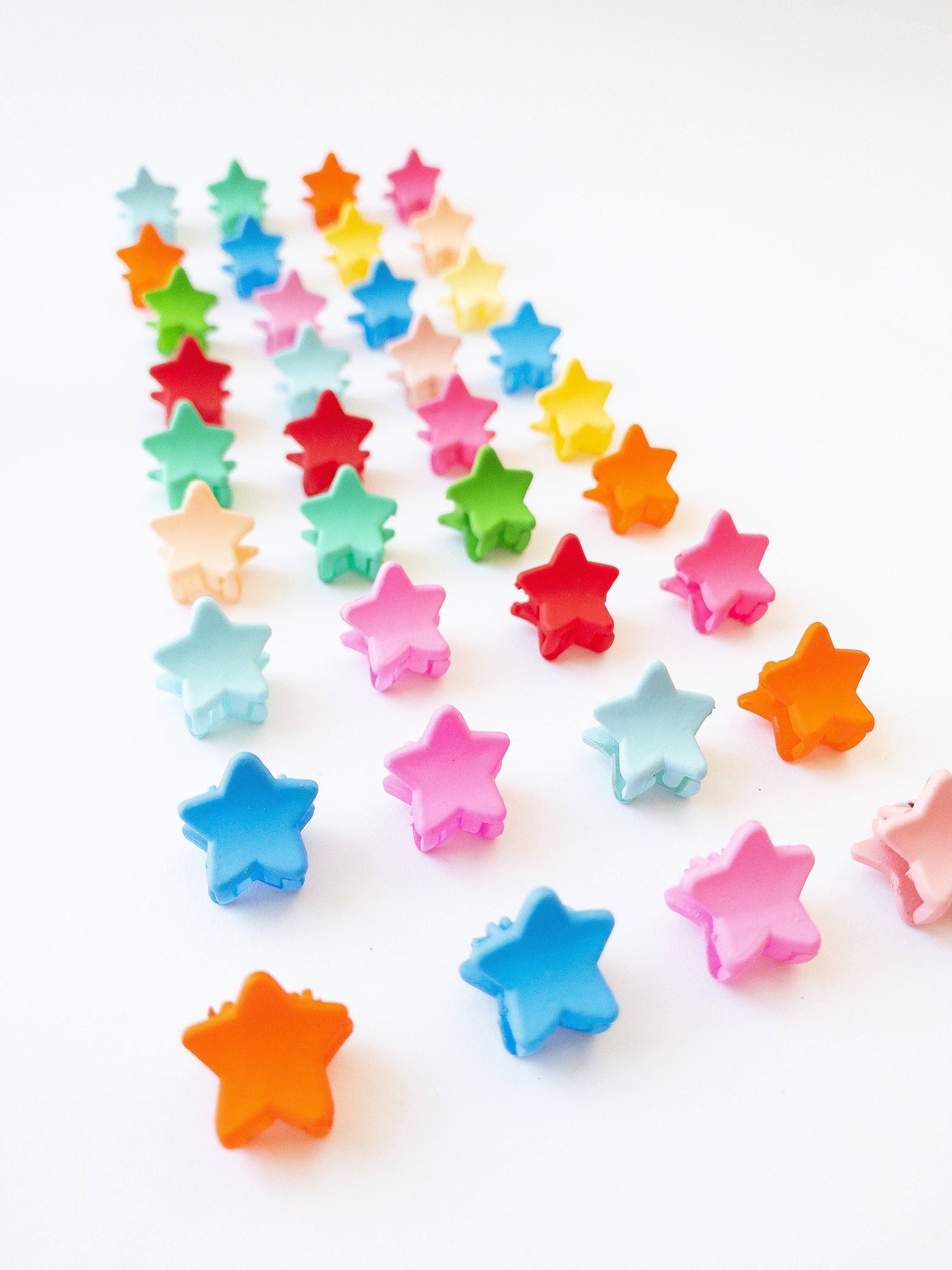 Eggy Cakes - Mini Star Hair Clips - 36 Pack