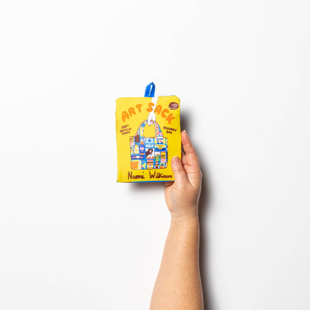 Yellow Owl Workshop Tote Bag - Kawaii Cat Food Art Sack® by Naomi Wilkinson