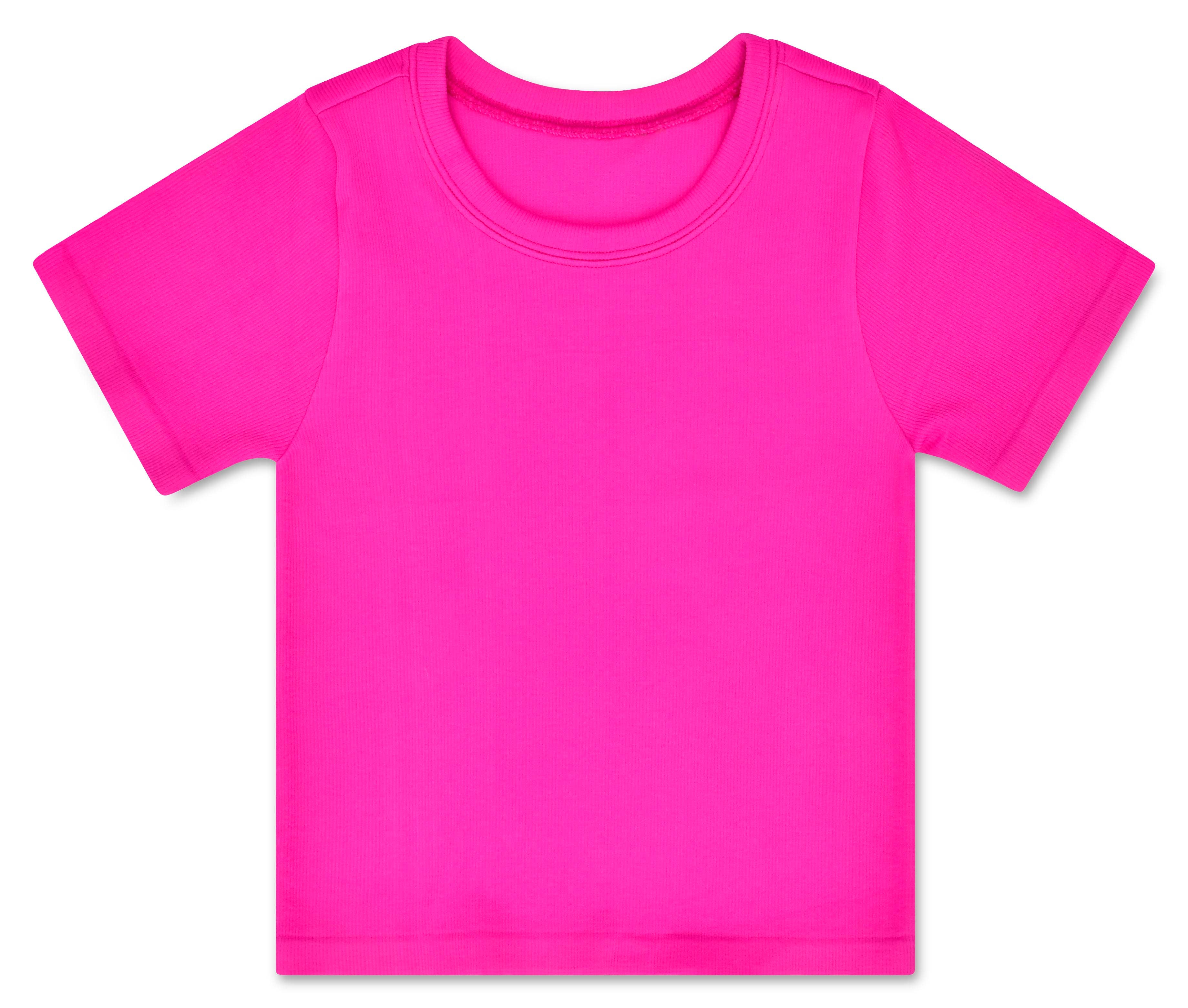 Iscream - Ribbed Short Sleeve Shirt - Pretty Pink