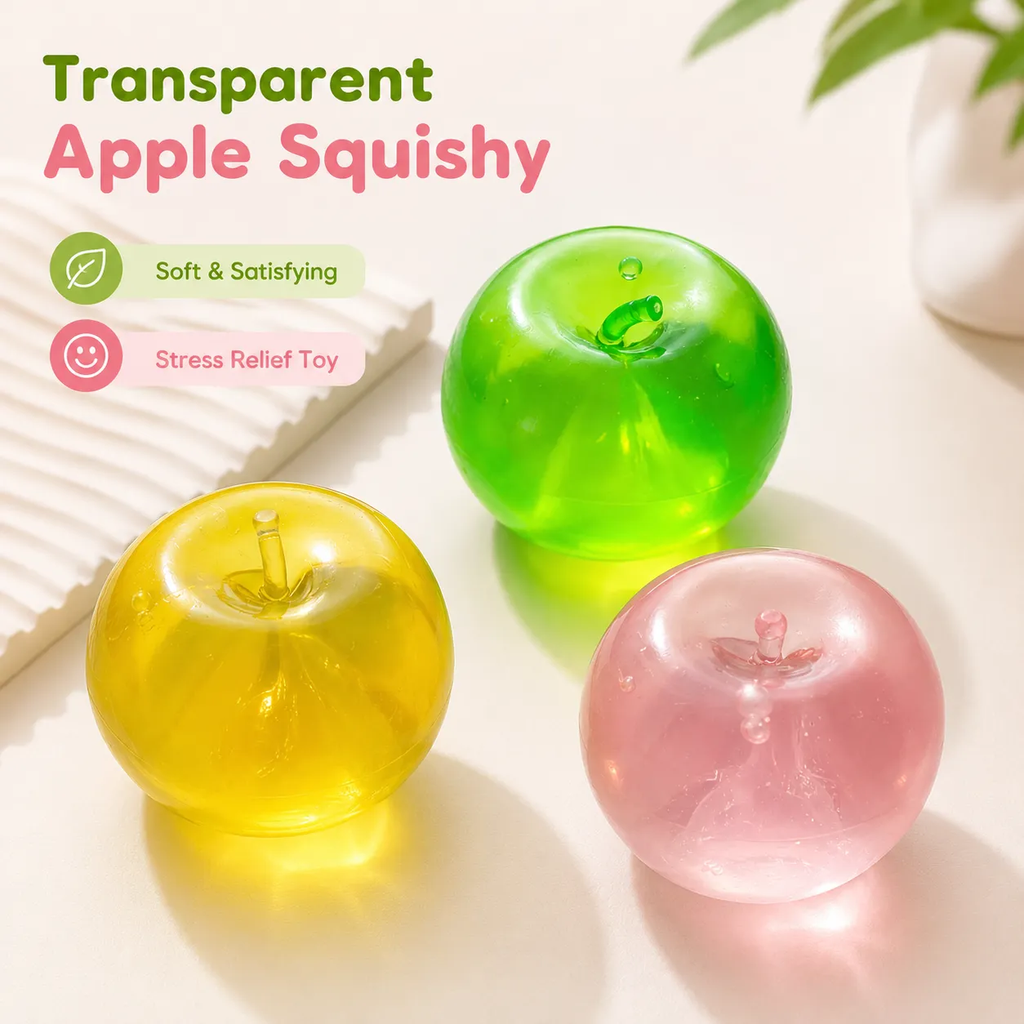Clear Green Apple Squishy Stress Toy